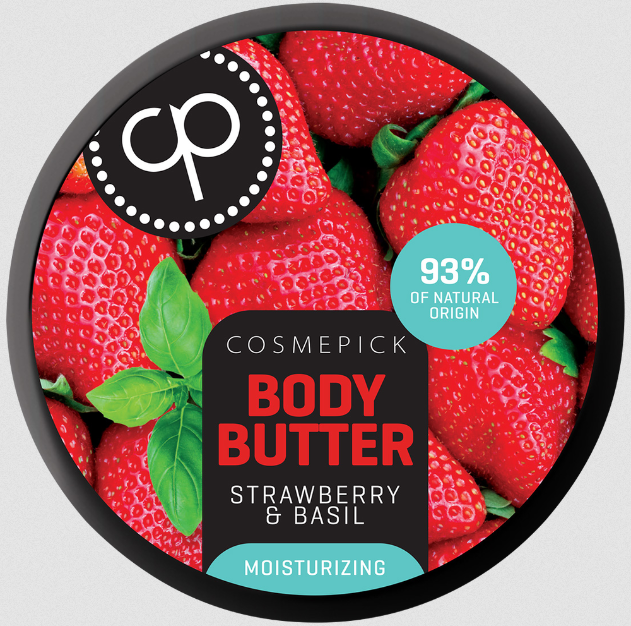 Cosmepick -   Cosmepick Strawberry&Basil nawilżające masło do ciała z truskawką i bazylią, 200 ml